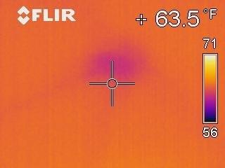Infrared Image of Ceiling in LR