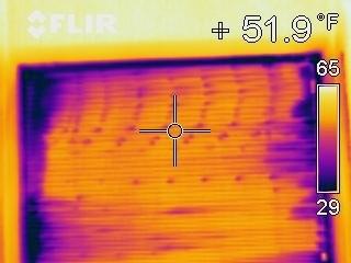 Infrared Image of Kitchen Window with Shade Down from Inside